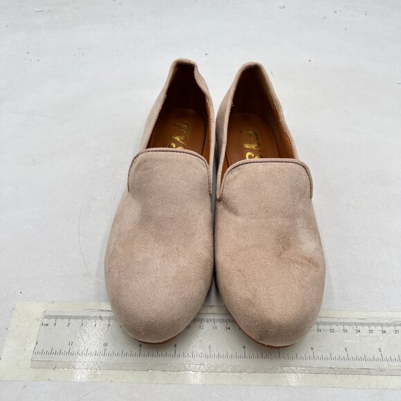 FYS Beige Comfortable Slip On Loafers Round Toe Ballet Flats Walking Casual Shoe - Picture 3 of 8